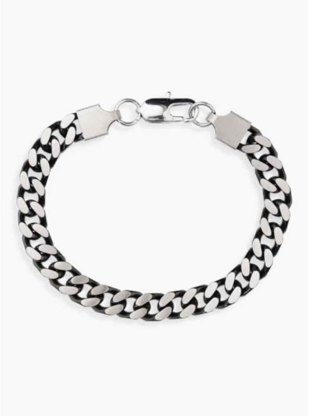 NWOT NORDSTROM RACK Men's Edge Two-Tone Curb Chain Bracelet MRSP $70